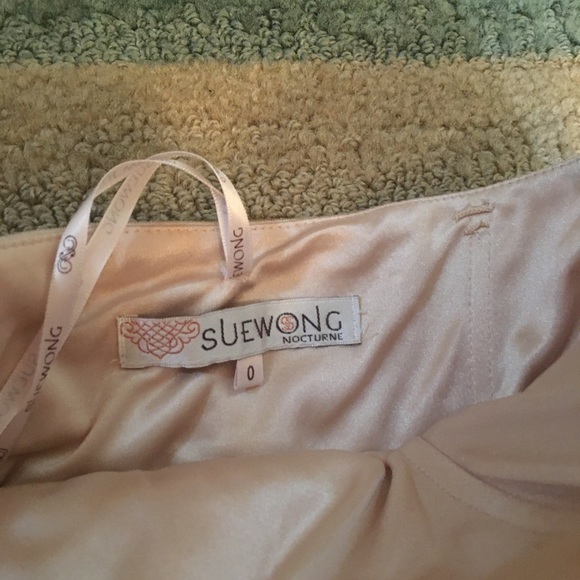 Sue Wong Nocturne Beaded Pleated Strapless Dress - Picture 4 of 8